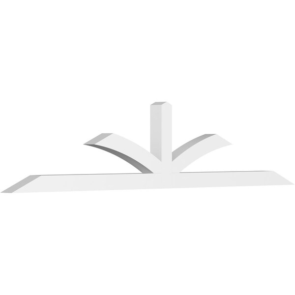 Ekena Millwork Richland Architectural Grade PVC Gable Bracket, 108"W x 22 1/2"H x 4"D x 4"F, 5/12 Pitch GBP108X23X0404RIC00 - main